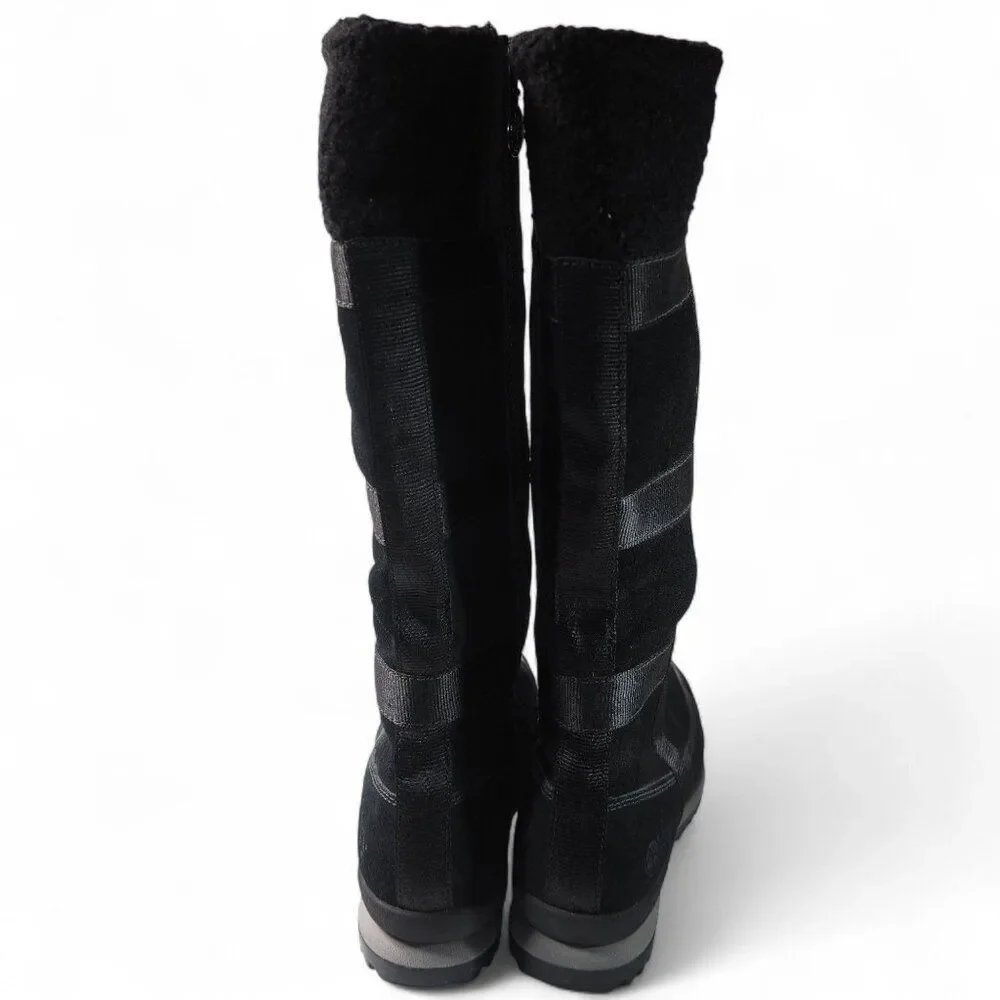 Timberland Tall Suede Vintage‎ Winter Boots Black 64691 Women's 9.5M
